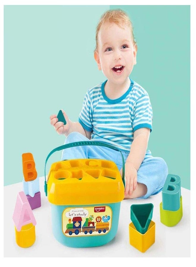 NIYANETAIL Baby Shape Sorter Toys Set 16 PCs Colorful Plastic Block Building Blocks for 1 Year Old Kids(Multi) - Image 1